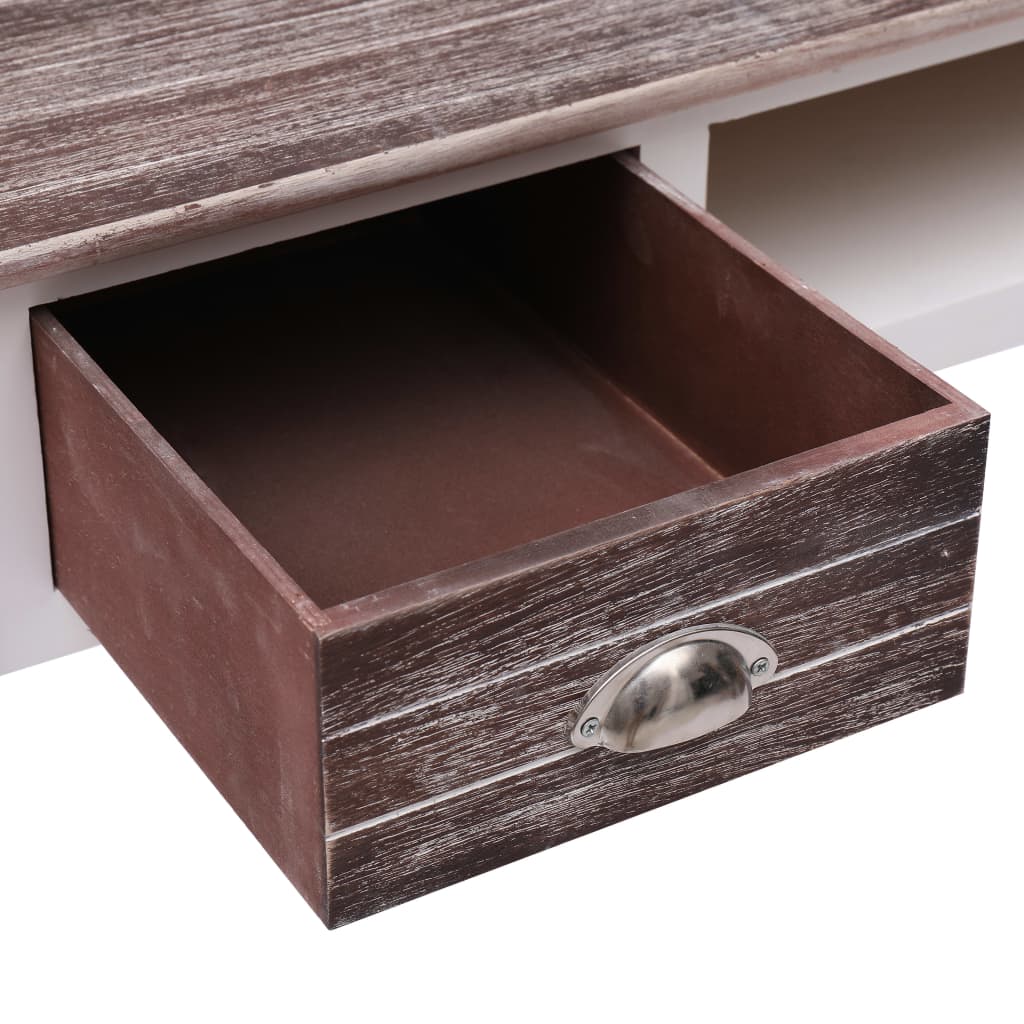 Schrijftafel 110x45x76 cm hout bruin is nu te koop bij PeponiXL, paradijselijk wonen!