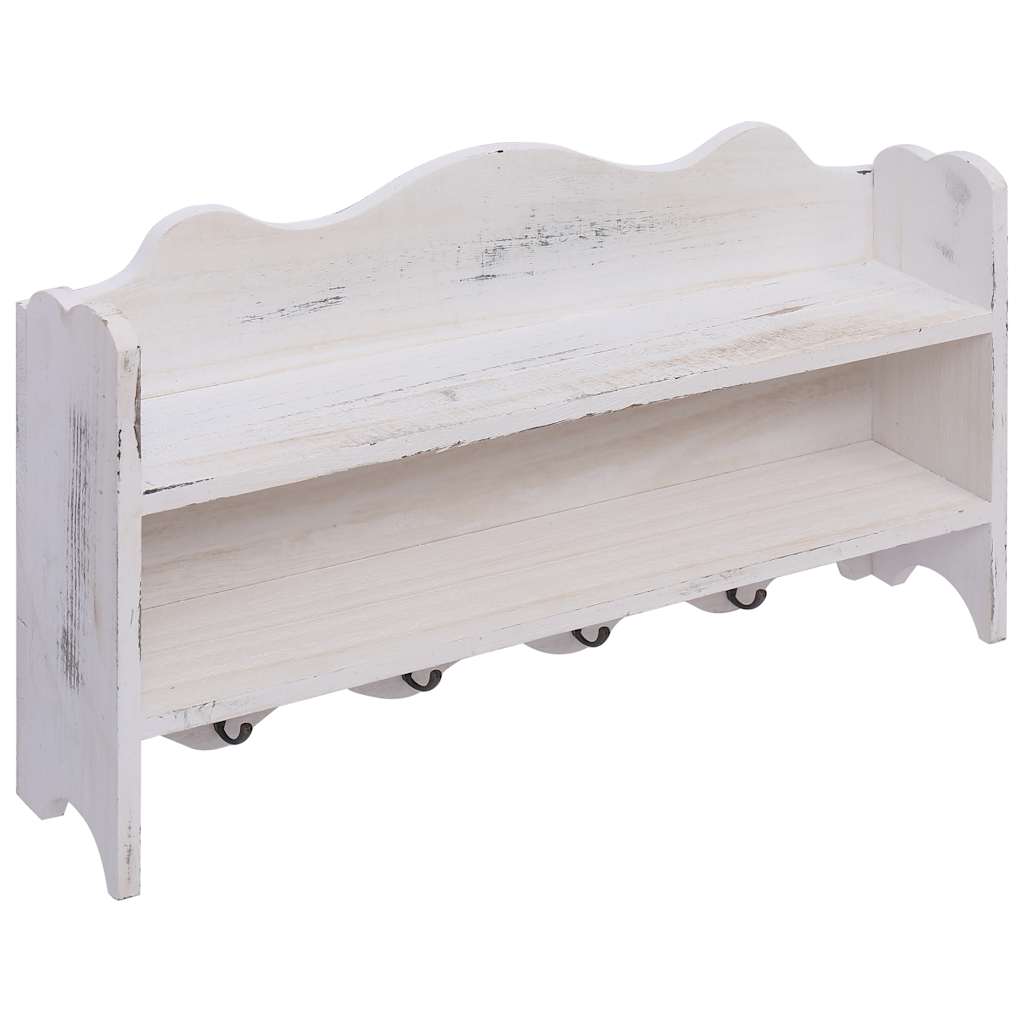 Wandkapstok 50x10x30 cm hout wit is nu te koop bij PeponiXL, paradijselijk wonen!