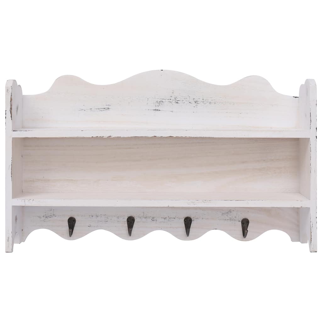 Wandkapstok 50x10x30 cm hout wit is nu te koop bij PeponiXL, paradijselijk wonen!