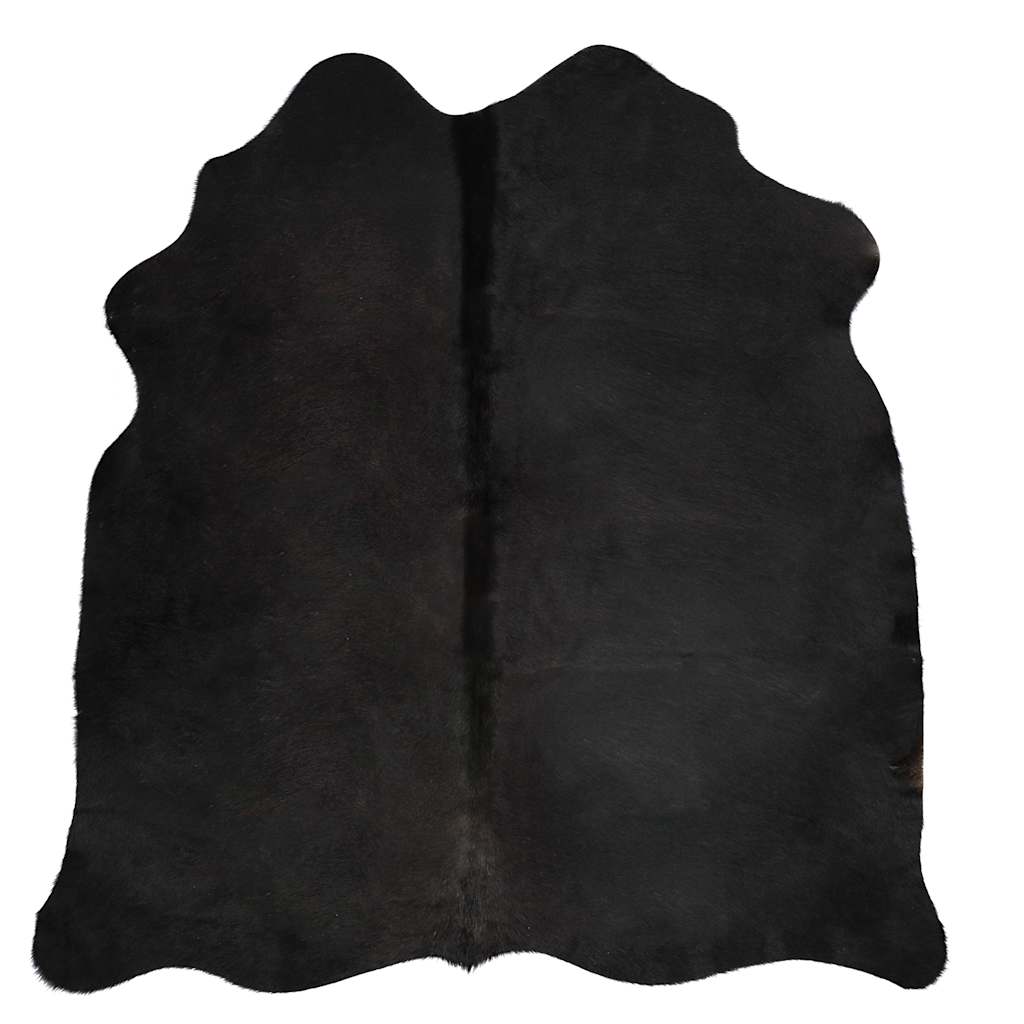 Vloerkleed 150x170 cm echte runderhuid zwart is nu te koop bij PeponiXL, paradijselijk wonen!