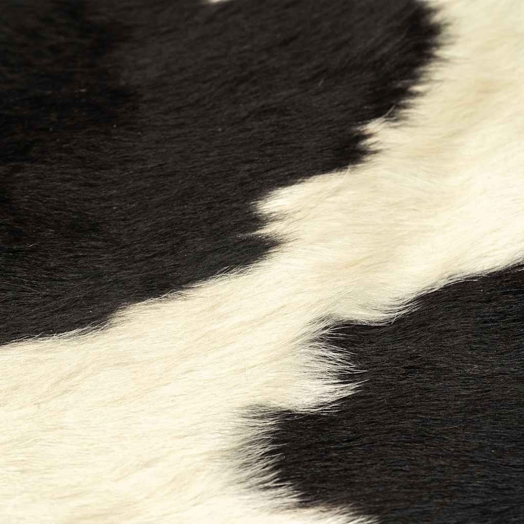 Vloerkleed 150x170 cm echte runderhuid zwart en wit is nu te koop bij PeponiXL, paradijselijk wonen!