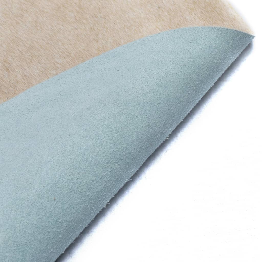 Vloerkleed 150x170 cm echte runderhuid beige is nu te koop bij PeponiXL, paradijselijk wonen!