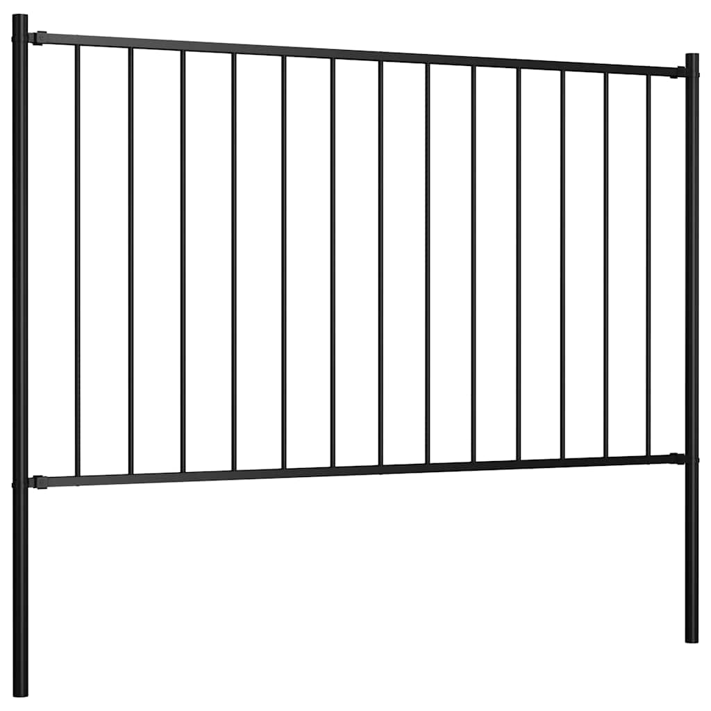 Schuttingpaneel Woerden met stalen palen 1,7x1 m zwart is nu te koop bij PeponiXL, paradijselijk wonen!