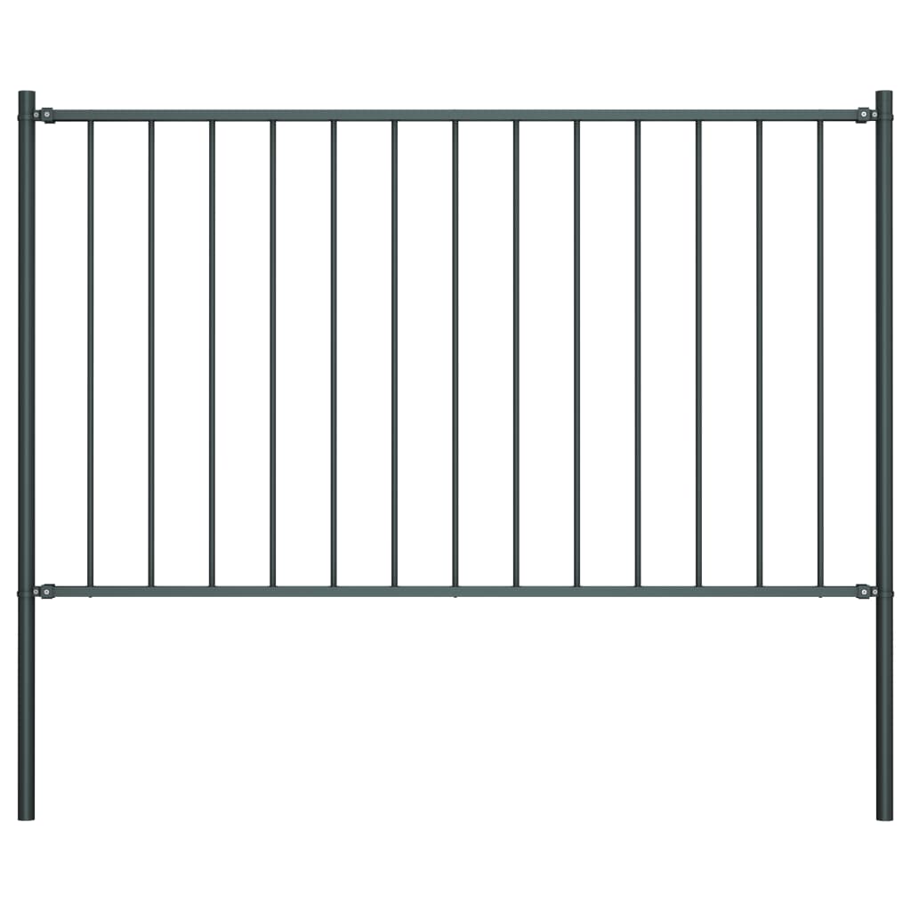 Schuttingpaneel Woerden met stalen palen 1,7x0,75 m antracietkleurig is nu te koop bij PeponiXL, paradijselijk wonen!