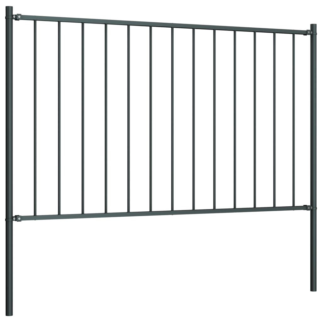 Schuttingpaneel Woerden met stalen palen 1,7x0,75 m antracietkleurig is nu te koop bij PeponiXL, paradijselijk wonen!