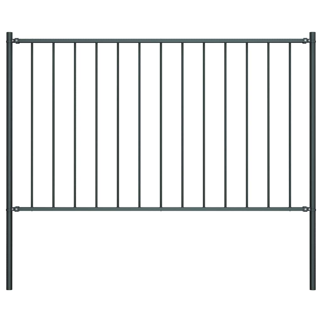 Schuttingpaneel Woerden met stalen palen 1,7x1 m antracietkleurig is nu te koop bij PeponiXL, paradijselijk wonen!