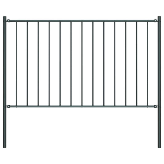Schuttingpaneel Woerden met stalen palen 1,7x1,25 m antracietkleurig is nu te koop bij PeponiXL, paradijselijk wonen!