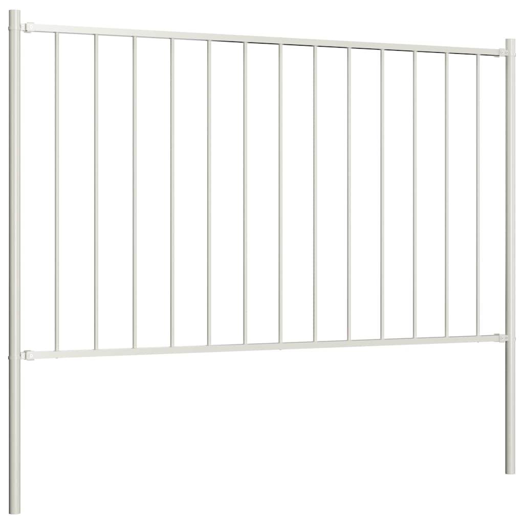 Schuttingpaneel Woerden met stalen palen 1,7 x 0,75 m wit is nu te koop bij PeponiXL, paradijselijk wonen!