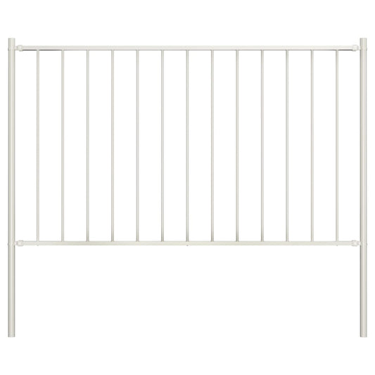 Schuttingpaneel Woerden met stalen palen 1,7x1,25 m wit is nu te koop bij PeponiXL, paradijselijk wonen!