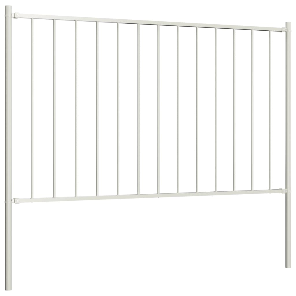 Schuttingpaneel Woerden met stalen palen 1,7x1,25 m wit is nu te koop bij PeponiXL, paradijselijk wonen!