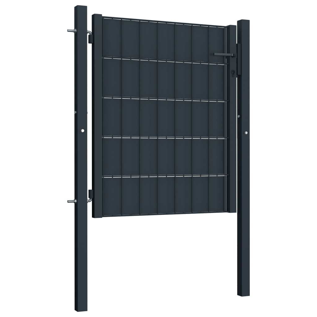 Hekpoort PVC en staal 100x100 cm antraciet is nu te koop bij PeponiXL, paradijselijk wonen!