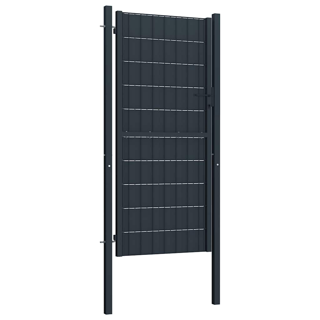 Hekpoort PVC en staal 100x204 cm antraciet is nu te koop bij PeponiXL, paradijselijk wonen!