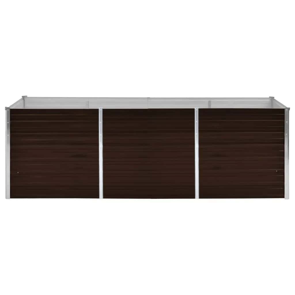 Plantenbak verhoogd 240x80x77 cm gegalvaniseerd staal bruin is nu te koop bij PeponiXL, paradijselijk wonen!