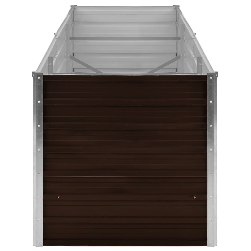 Plantenbak verhoogd 240x80x77 cm gegalvaniseerd staal bruin is nu te koop bij PeponiXL, paradijselijk wonen!