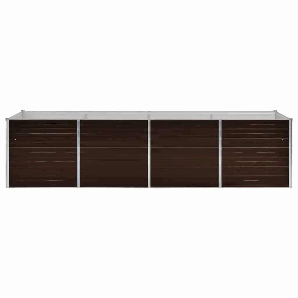 Plantenbak verhoogd 320x80x77 cm gegalvaniseerd staal bruin is nu te koop bij PeponiXL, paradijselijk wonen!