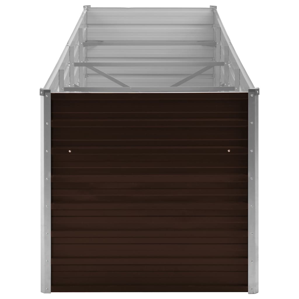 Plantenbak verhoogd 320x80x77 cm gegalvaniseerd staal bruin is nu te koop bij PeponiXL, paradijselijk wonen!