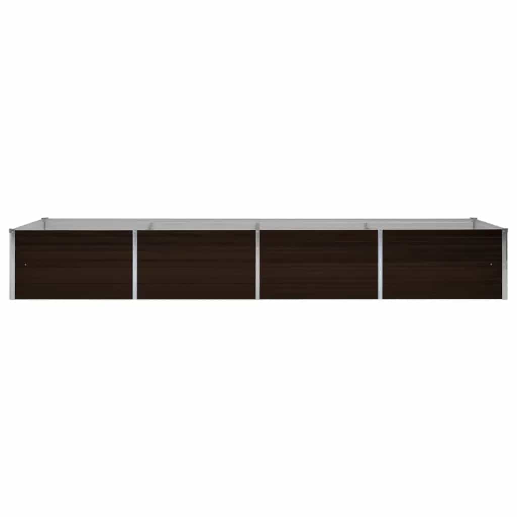 Plantenbak verhoogd 320x80x45 cm gegalvaniseerd staal bruin is nu te koop bij PeponiXL, paradijselijk wonen!
