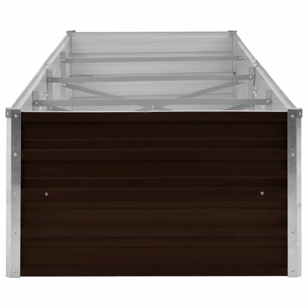 Plantenbak verhoogd 320x80x45 cm gegalvaniseerd staal bruin is nu te koop bij PeponiXL, paradijselijk wonen!