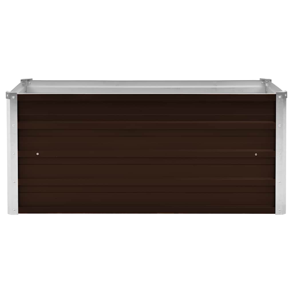 Plantenbak verhoogd 100x40x45 cm gegalvaniseerd staal bruin is nu te koop bij PeponiXL, paradijselijk wonen!