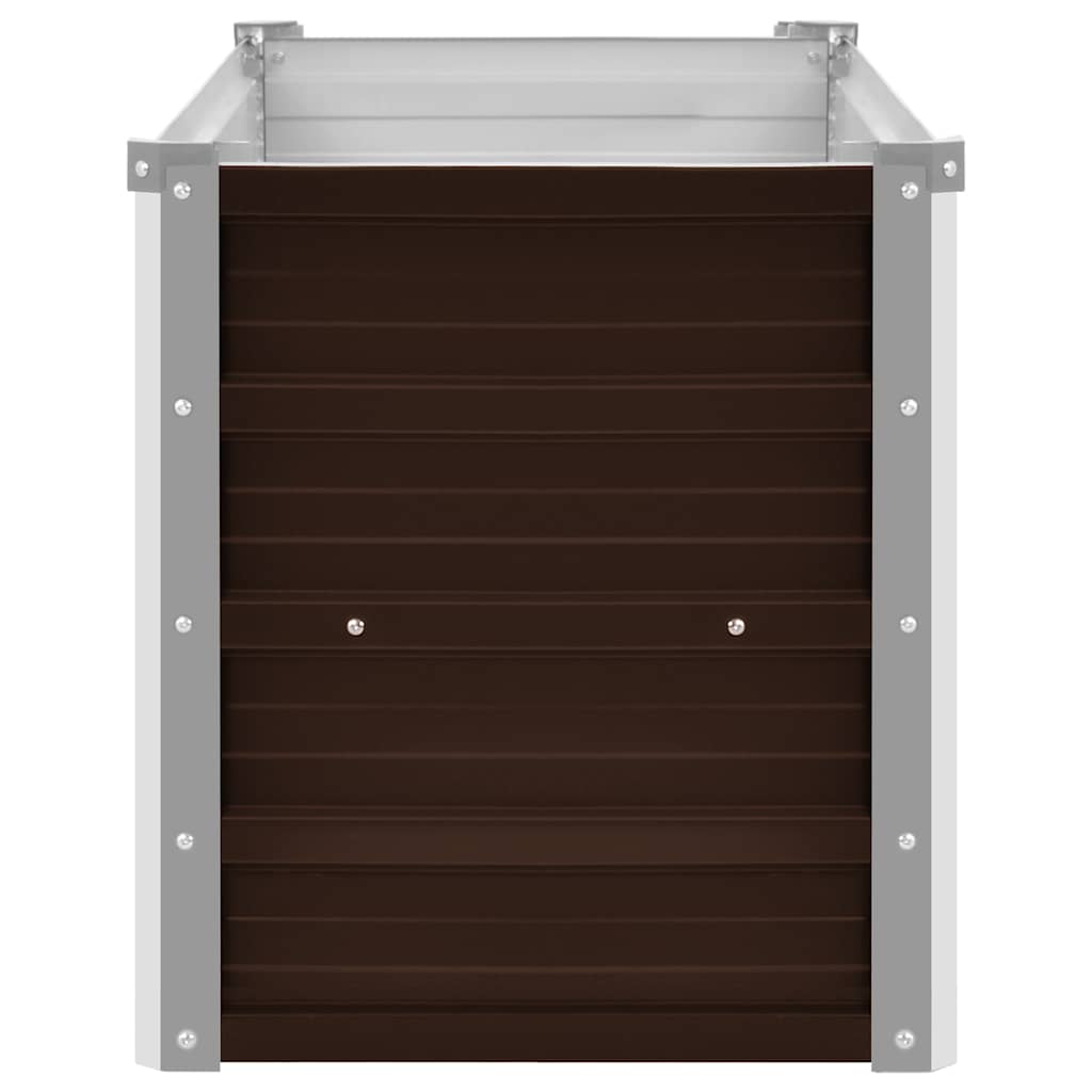 Plantenbak verhoogd 100x40x45 cm gegalvaniseerd staal bruin is nu te koop bij PeponiXL, paradijselijk wonen!