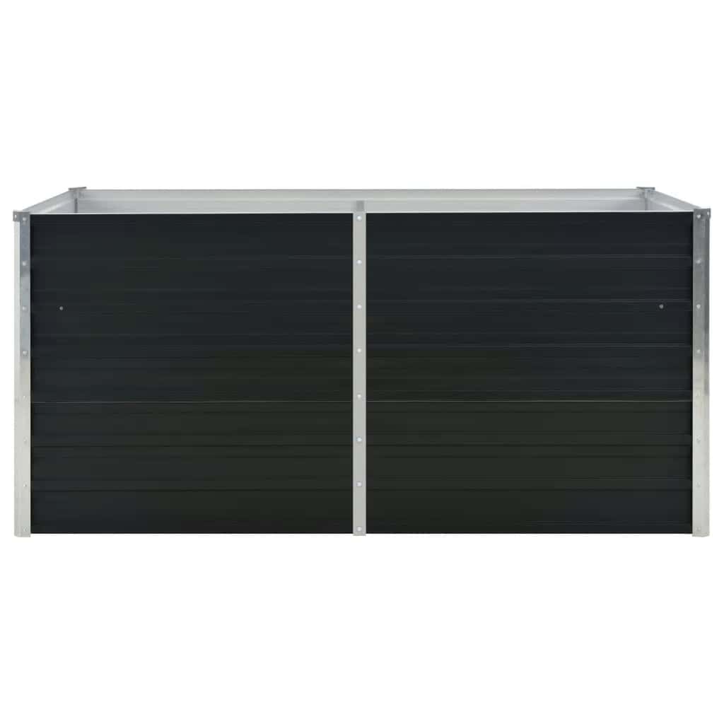Plantenbak verhoogd 160x80x77 cm gegalvaniseerd staal antraciet is nu te koop bij PeponiXL, paradijselijk wonen!