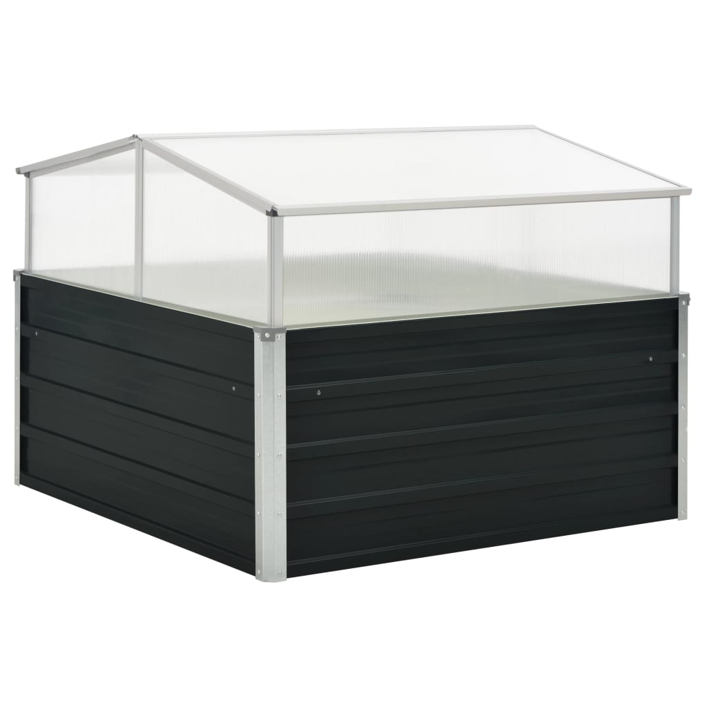 Tuinkas 100x100x77 cm gegalvaniseerd staal antraciet is nu te koop bij PeponiXL, paradijselijk wonen!