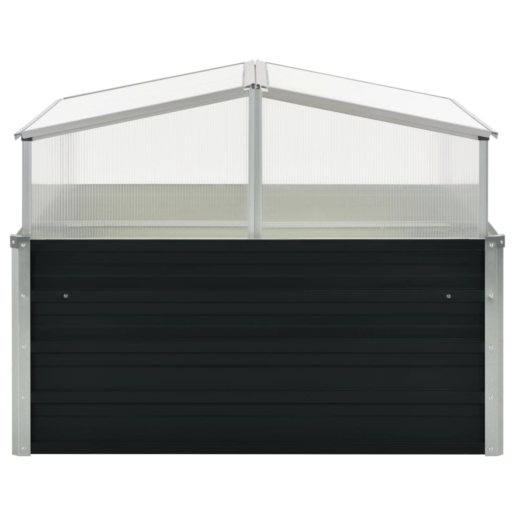 Tuinkas 100x100x77 cm gegalvaniseerd staal antraciet is nu te koop bij PeponiXL, paradijselijk wonen!