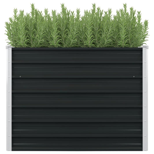 Plantenbak verhoogd 100x100x77cm gegalvaniseerd staal antraciet is nu te koop bij PeponiXL, paradijselijk wonen!