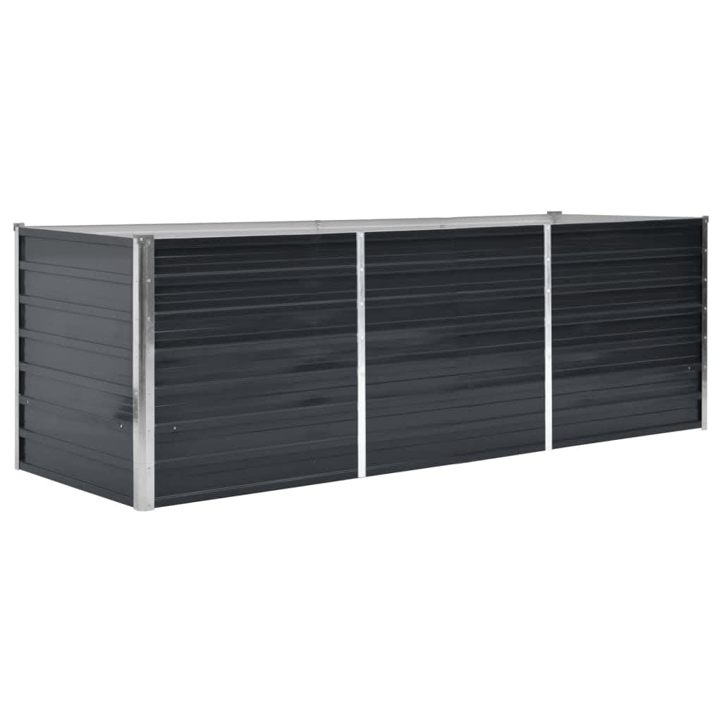 Plantenbak verhoogd 240x80x77 cm gegalvaniseerd staal antraciet is nu te koop bij PeponiXL, paradijselijk wonen!