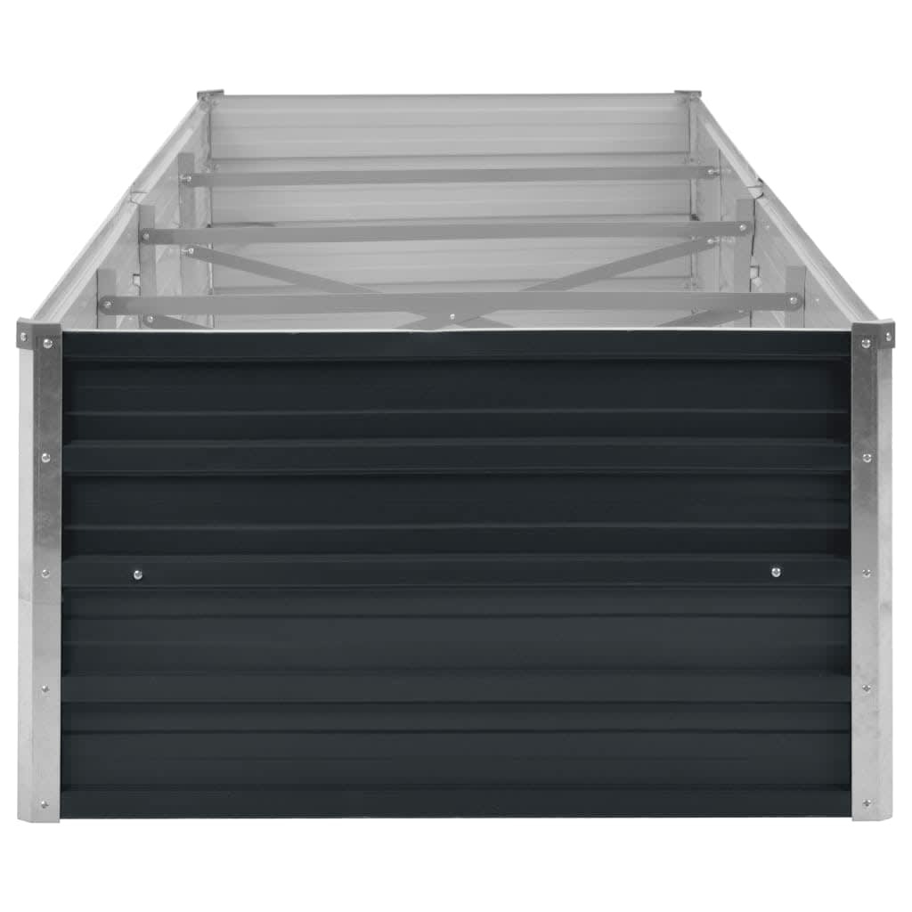 Plantenbak verhoogd 320x80x45 cm gegalvaniseerd staal antraciet is nu te koop bij PeponiXL, paradijselijk wonen!