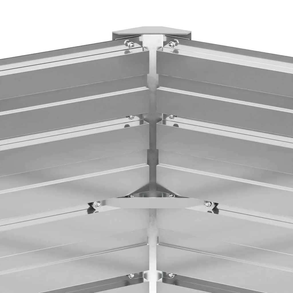 Plantenbak verhoogd 129x129x77cm gegalvaniseerd staal antraciet is nu te koop bij PeponiXL, paradijselijk wonen!