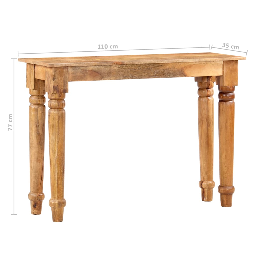 Consoletafel 110x35x77 cm Massief mangohout is nu te koop bij PeponiXL, paradijselijk wonen!