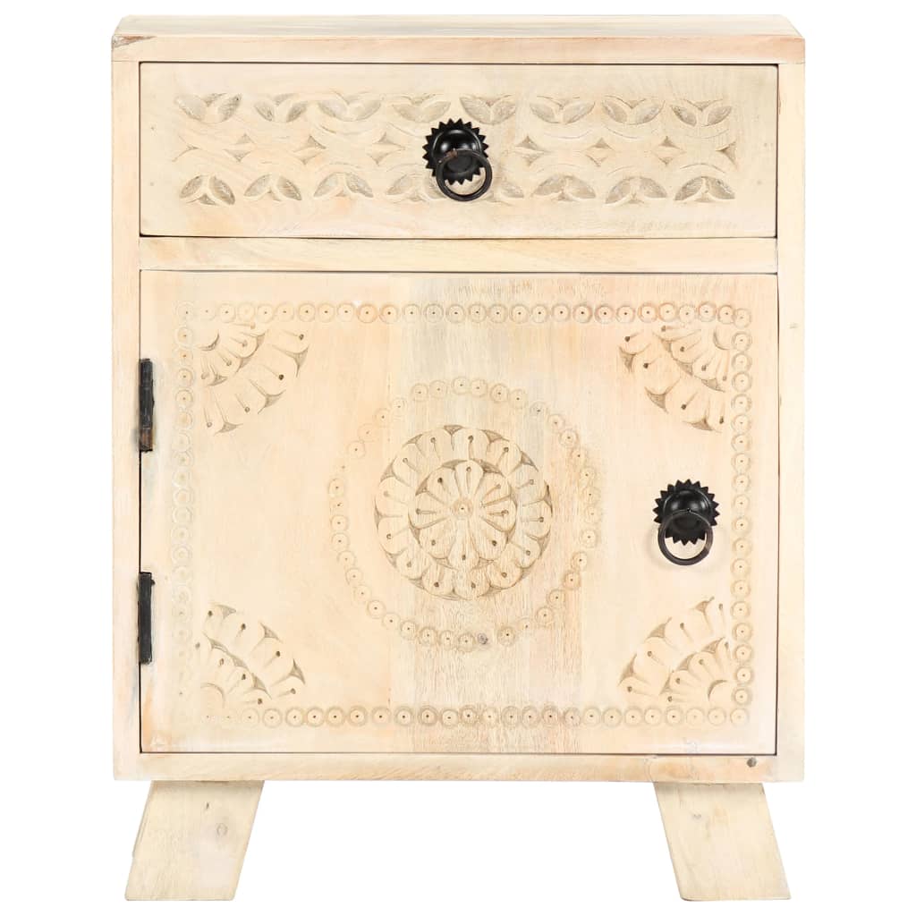 Nachtkastje 40x30x50 cm massief mangohout is nu te koop bij PeponiXL, paradijselijk wonen!