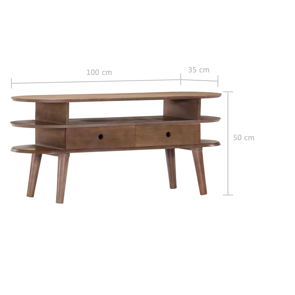 Tv-meubel 110x35x50 cm massief acaciahout is nu te koop bij PeponiXL, paradijselijk wonen!