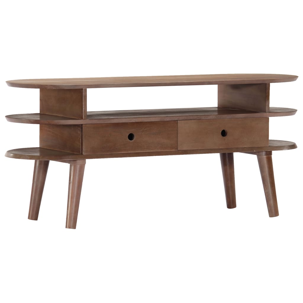 Tv-meubel 110x35x50 cm massief acaciahout is nu te koop bij PeponiXL, paradijselijk wonen!