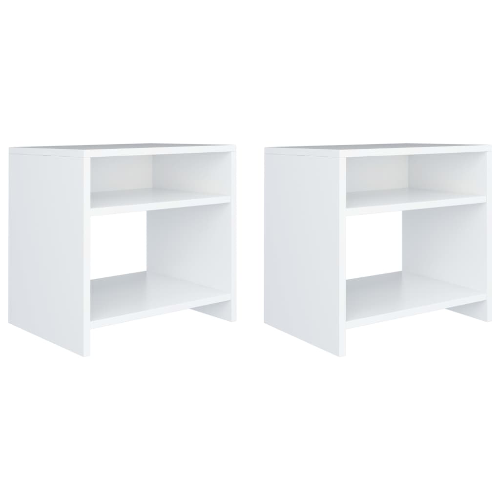 Nachtkastjes 2 st 40x30x40 cm bewerkt hout wit is nu te koop bij PeponiXL, paradijselijk wonen!