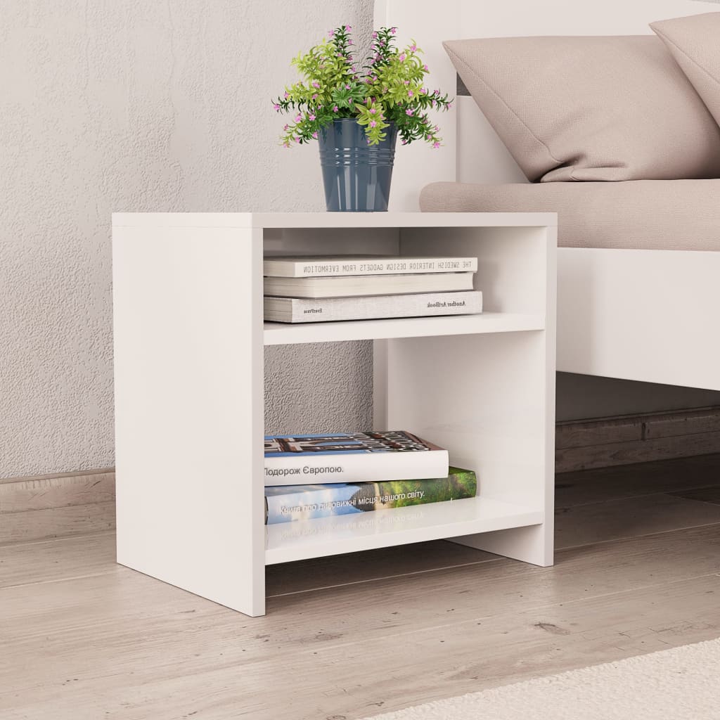 Nachtkastjes 2 st 40x30x40 cm bewerkt hout wit is nu te koop bij PeponiXL, paradijselijk wonen!