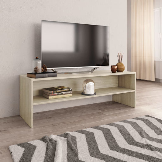 Tv-meubel 120x40x40 cm bewerkt hout sonoma eikenkleurig is nu te koop bij PeponiXL, paradijselijk wonen!