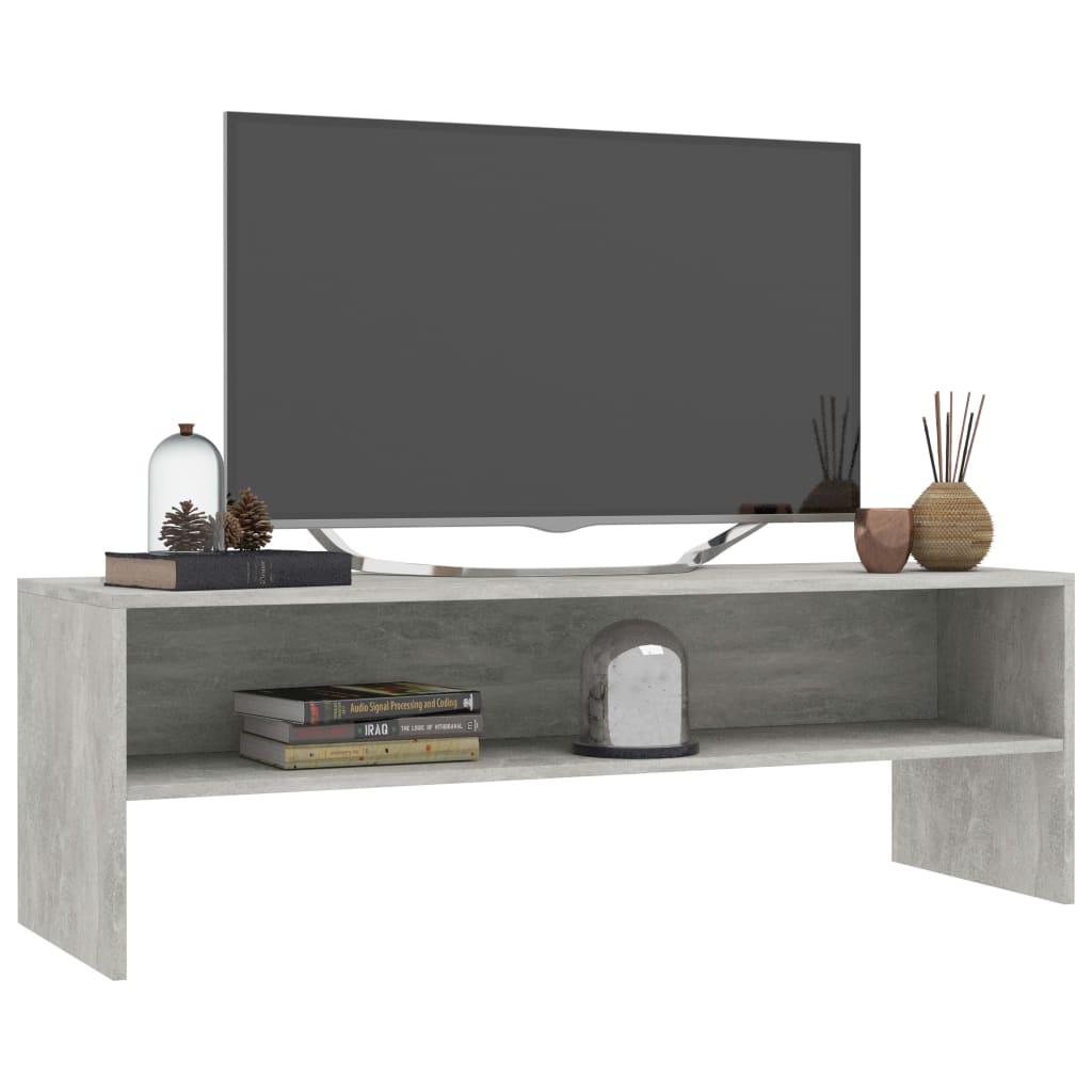 Tv-meubel 120x40x40 cm bewerkt hout betongrijs is nu te koop bij PeponiXL, paradijselijk wonen!