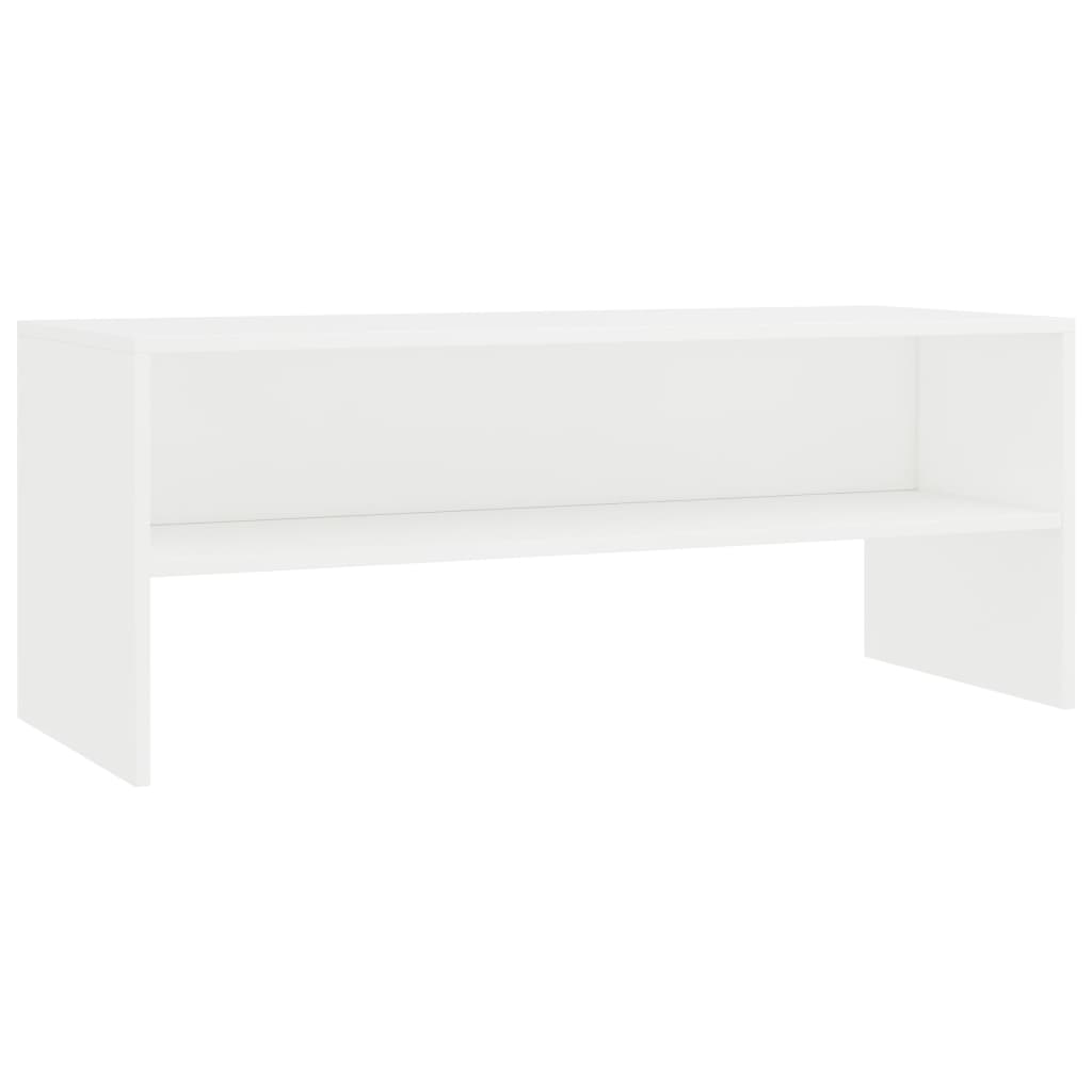 Tv-meubel 100x40x40 cm bewerkt hout wit is nu te koop bij PeponiXL, paradijselijk wonen!