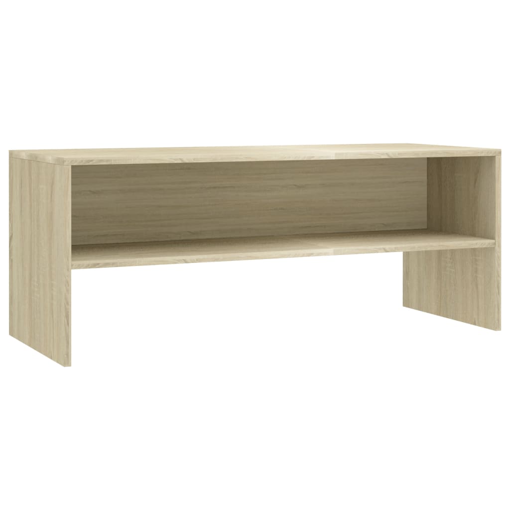 Tv-meubel 100x40x40 cm bewerkt hout sonoma eikenkleurig is nu te koop bij PeponiXL, paradijselijk wonen!