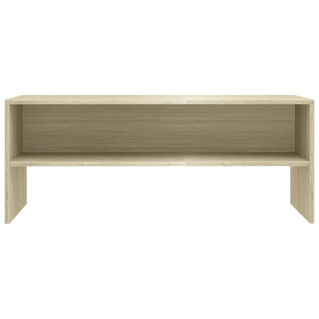 Tv-meubel 100x40x40 cm bewerkt hout sonoma eikenkleurig is nu te koop bij PeponiXL, paradijselijk wonen!