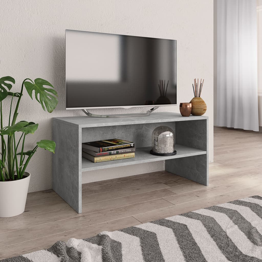 Tv-meubel 80x40x40 cm bewerkt hout betongrijs is nu te koop bij PeponiXL, paradijselijk wonen!