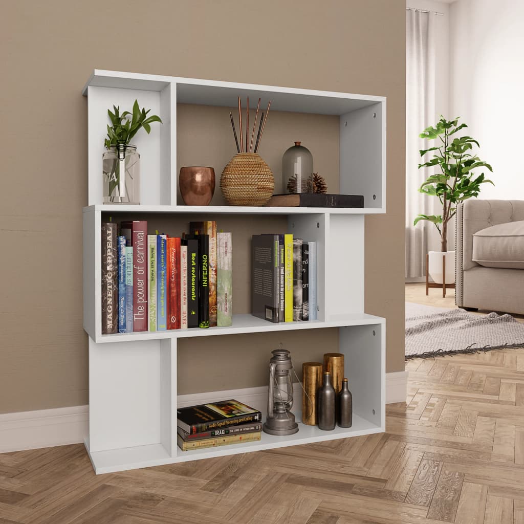 Boekenkast/kamerscherm 80x24x96 cm bewerkt hout wit is nu te koop bij PeponiXL, paradijselijk wonen!