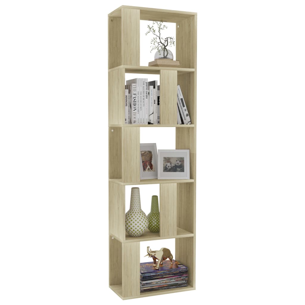 Boekenkast/kamerscherm 45x24x159 cm bewerkt hout sonoma eiken is nu te koop bij PeponiXL, paradijselijk wonen!