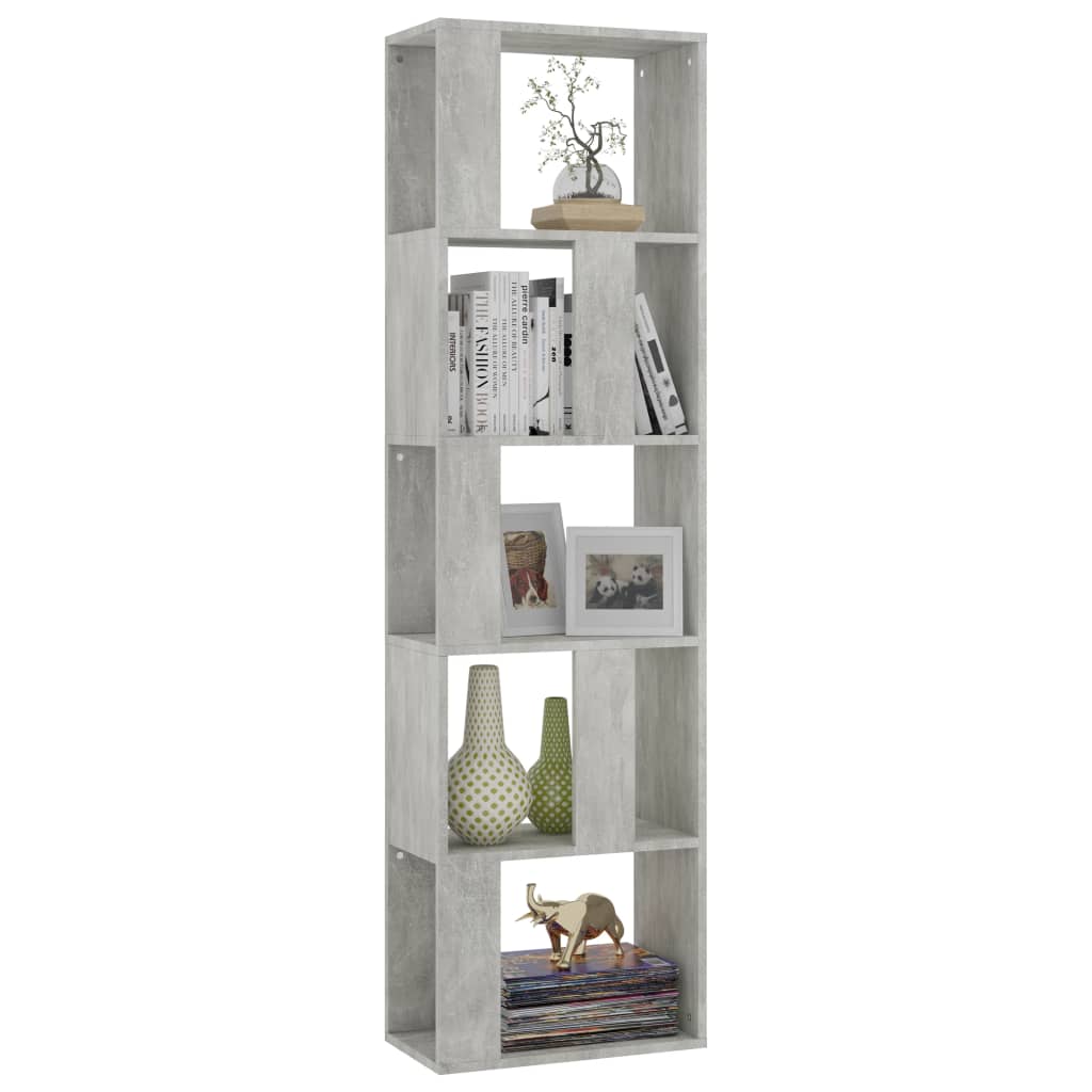 Boekenkast/kamerscherm 45x24x159 cm bewerkt hout betongrijs is nu te koop bij PeponiXL, paradijselijk wonen!