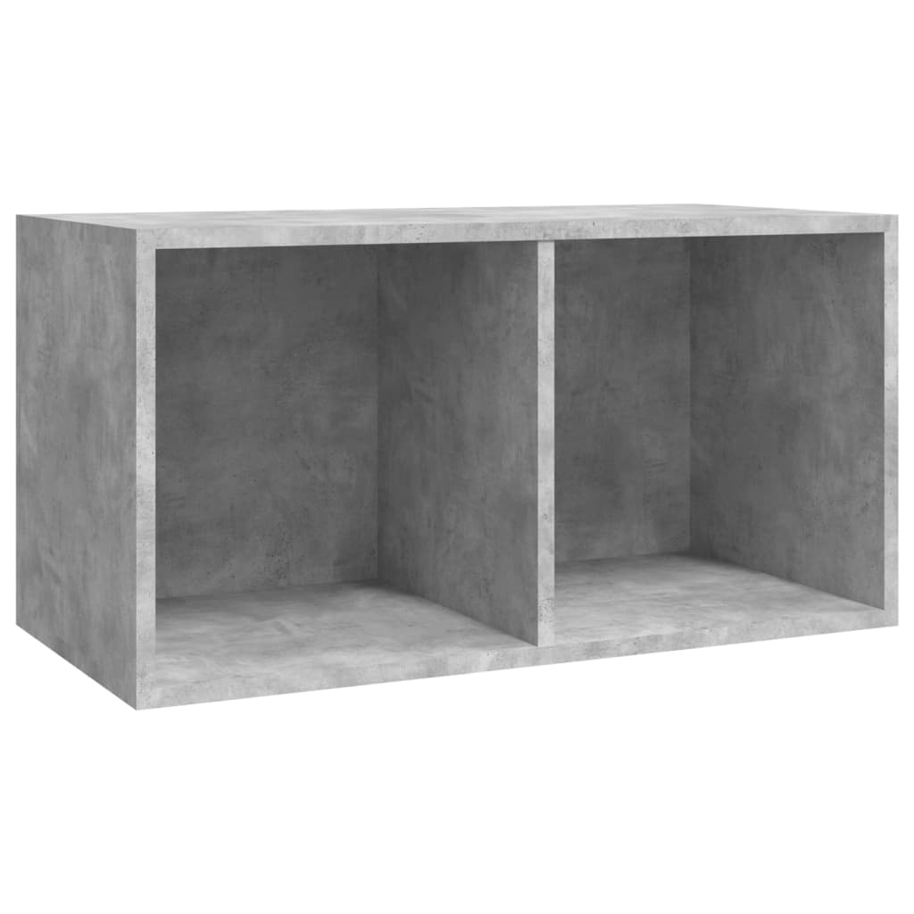 Opbergbox voor LP's 71x34x36 cm bewerkt hout betongrijs is nu te koop bij PeponiXL, paradijselijk wonen!
