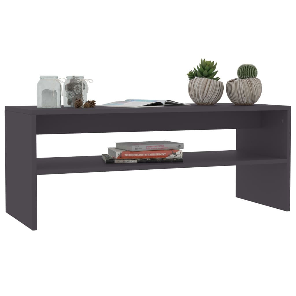 Salontafel 100x40x40 cm bewerkt hout grijs is nu te koop bij PeponiXL, paradijselijk wonen!