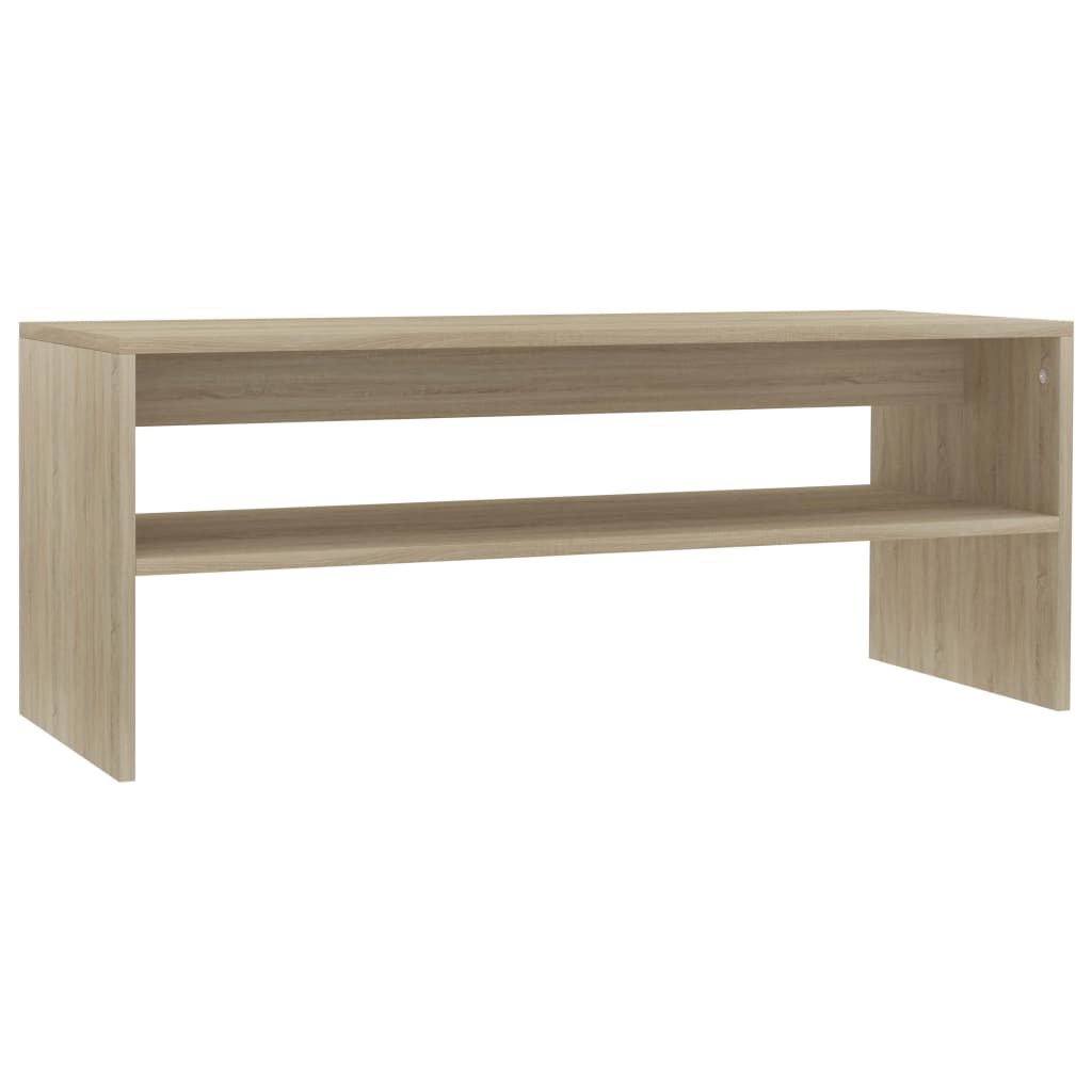 Salontafel 100x40x40 cm bewerkt hout sonoma eikenkleurig