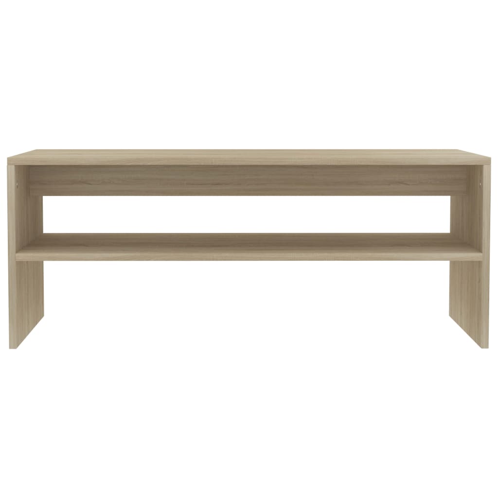 Salontafel 100x40x40 cm bewerkt hout sonoma eikenkleurig